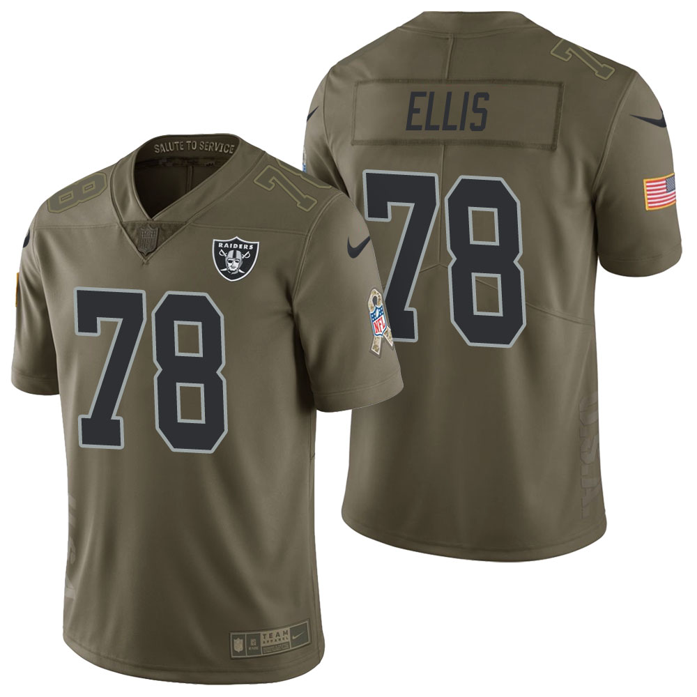 Oakland Raiders #78 Justin Ellis Olive 2017 Salute to Service Limited Jersey Oakland Raiders #78 Justin Ellis Olive 2017 Salute to Service Limited Jersey