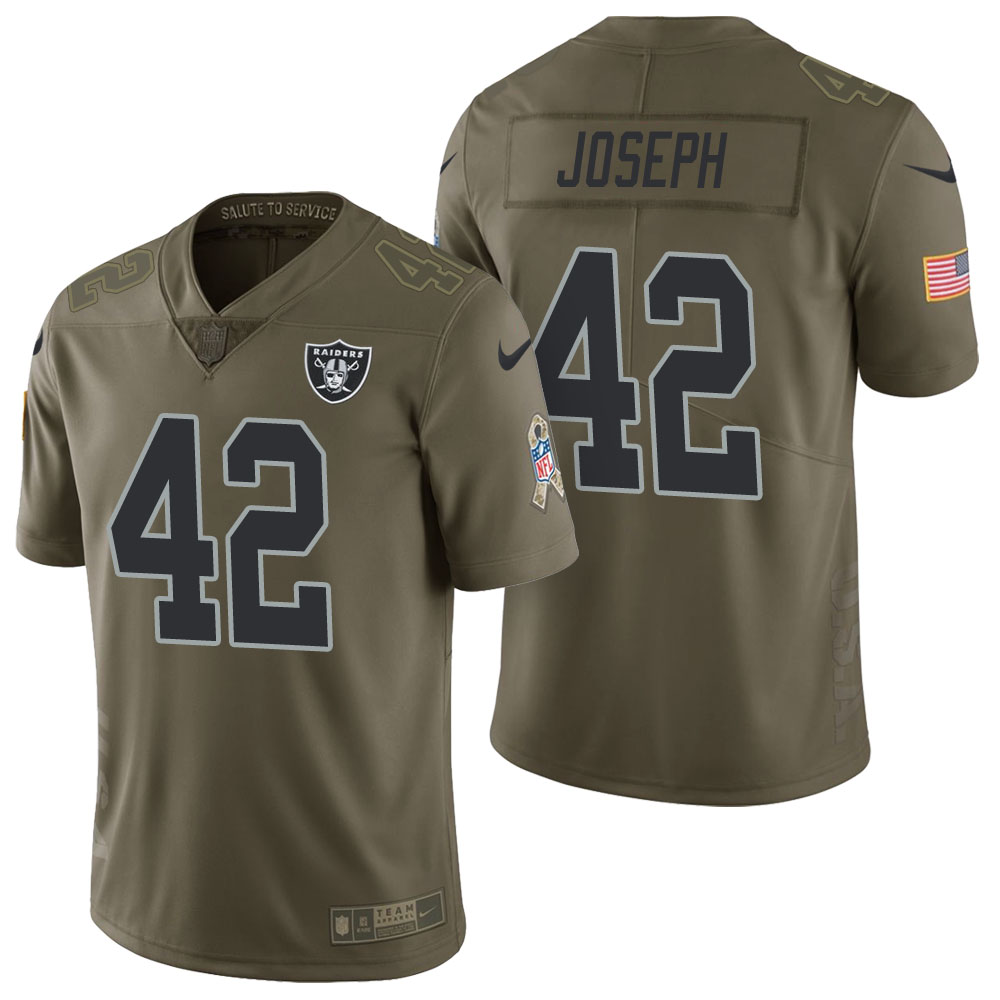 Oakland Raiders #42 Karl Joseph Olive 2017 Salute to Service Limited Jersey