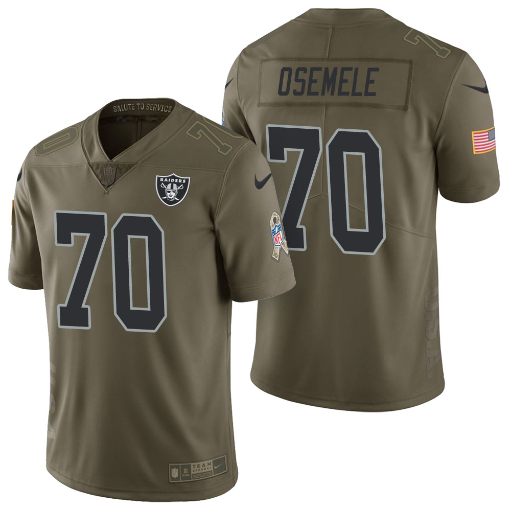 Oakland Raiders #70 Kelechi Osemele Olive 2017 Salute to Service Limited Jersey
