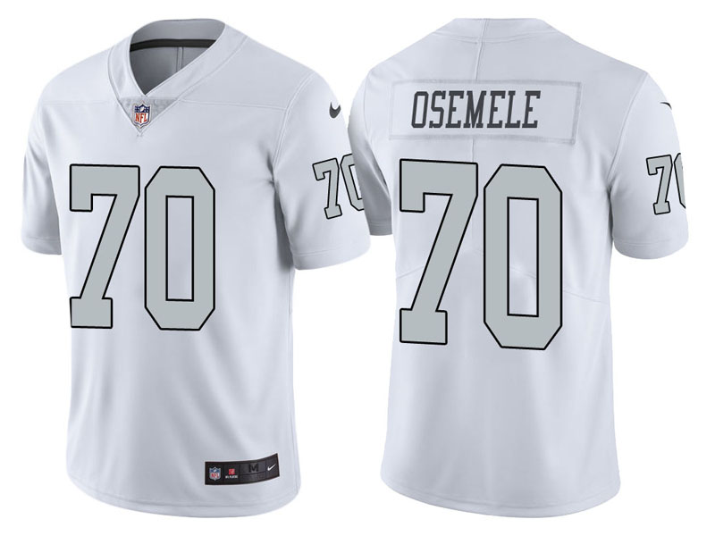 Oakland Raiders #70 Kelechi Osemele White Vapor Untouchable Color Rush Limited Jersey