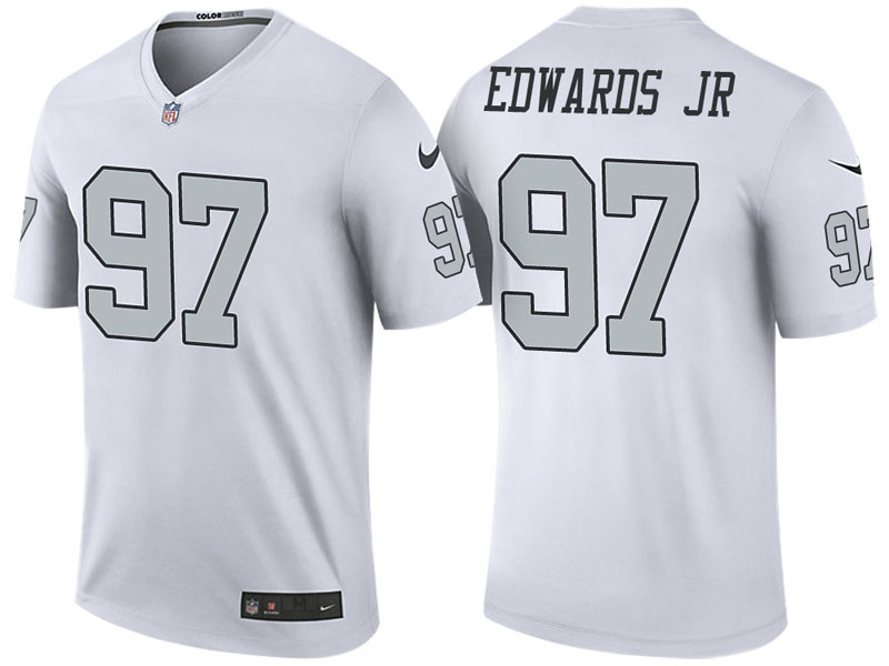 Oakland Raiders #97 Mario Edwards Jr White Color Rush Legend Jersey Oakland Raiders #97 Mario Edwards Jr White Color Rush Legend Jersey