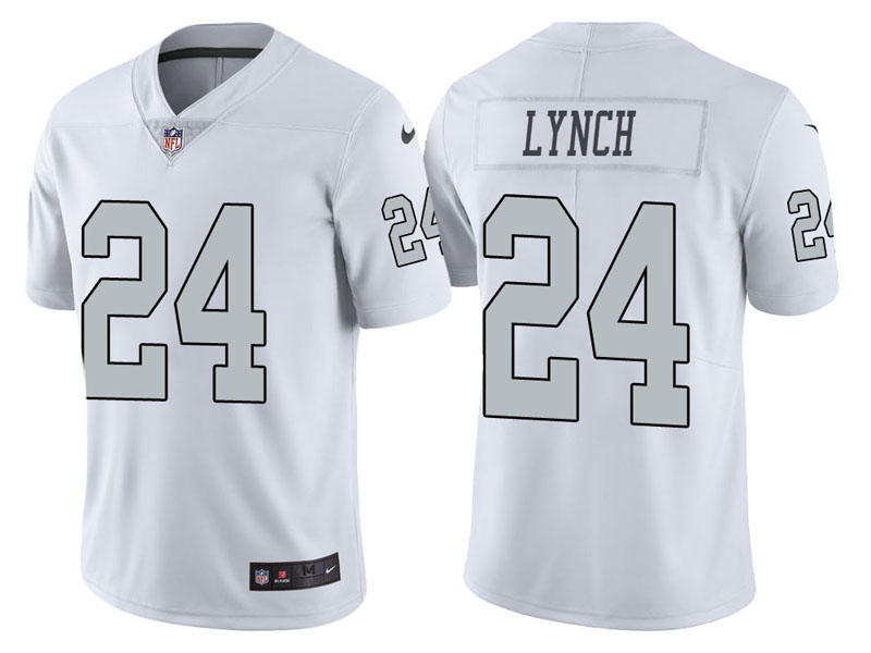 Oakland Raiders #24 Marshawn Lynch White Vapor Untouchable Color Rush Limited Jersey Oakland Raiders #24 Marshawn Lynch White Vapor Untouchable Color Rush Limited Jersey