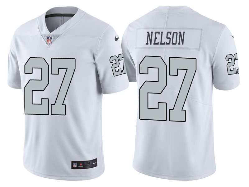 Oakland Raiders #27 Reggie Nelson White Vapor Untouchable Color Rush Limited Jersey Oakland Raiders #27 Reggie Nelson White Vapor Untouchable Color Rush Limited Jersey