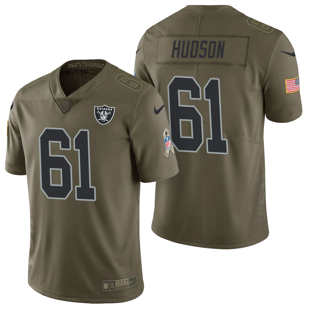 Oakland Raiders #61 Rodney Hudson Olive 2017 Salute to Service Limited Jersey Oakland Raiders #61 Rodney Hudson Olive 2017 Salute to Service Limited Jersey