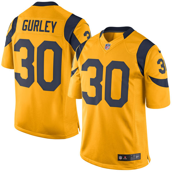 St. Louis Rams #30 Todd Gurley Gold Color Rush Limited Jersey St. Louis Rams #30 Todd Gurley Gold Color Rush Limited Jersey