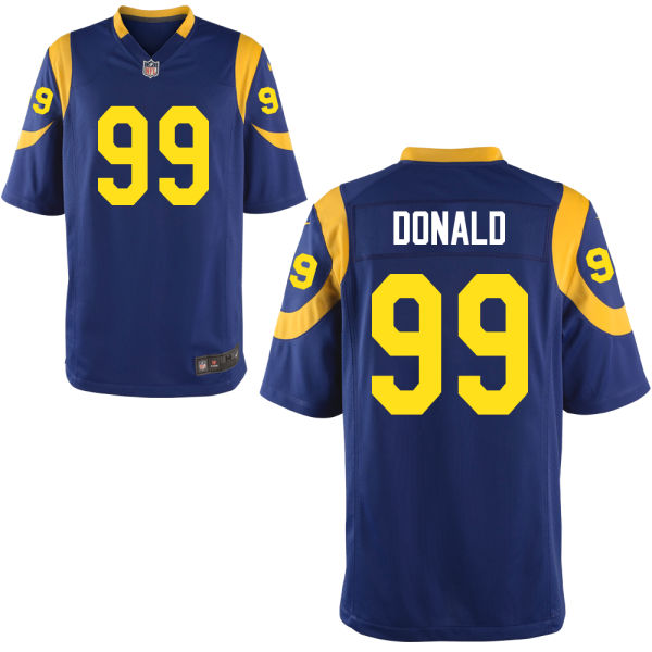 St. Louis Rams #99 Aaron Donald Blue Throwback Game Jersey St. Louis Rams #99 Aaron Donald Blue Throwback Game Jersey