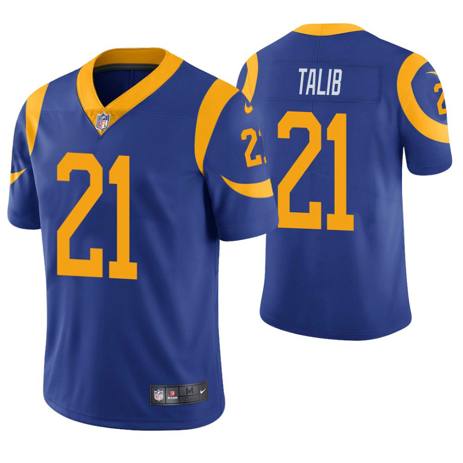 Los Angeles Rams #21 Aqib Talib Royal Player Vapor Untouchable Limited Jersey With Super Bowl LVI Patch