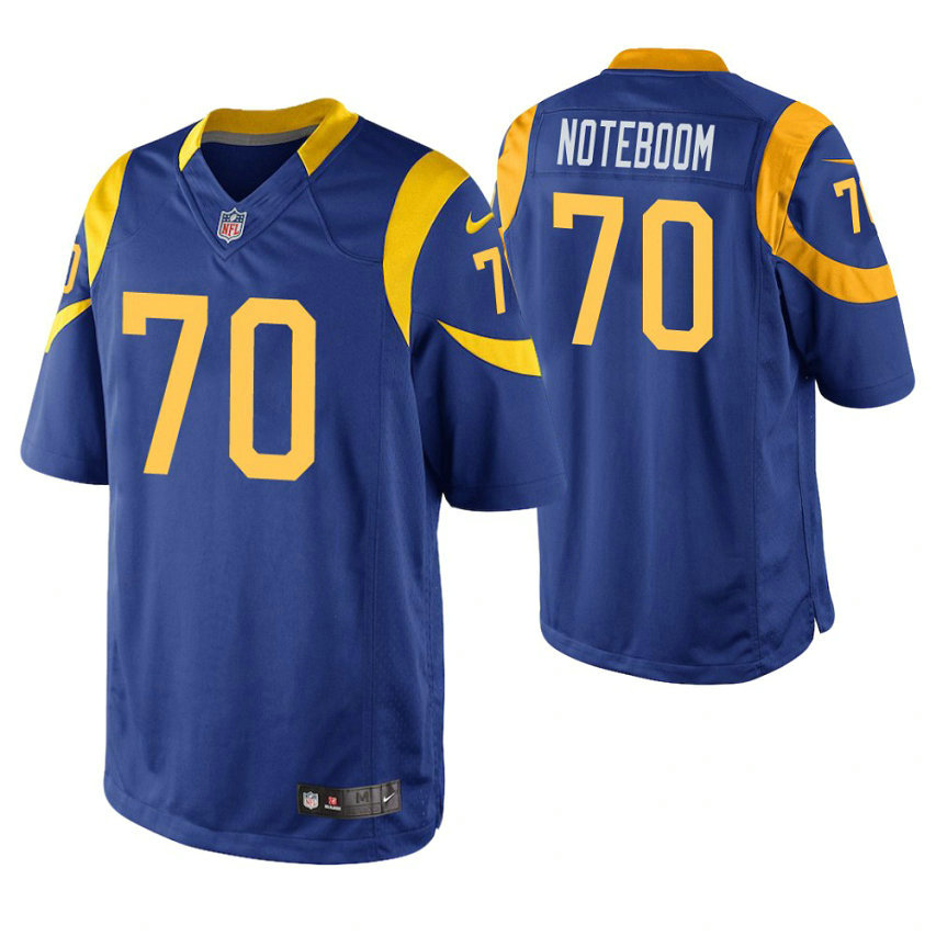 Los Angeles Rams #70 Joseph Noteboom Royal Limited Jersey With Super Bowl LVI Patch
