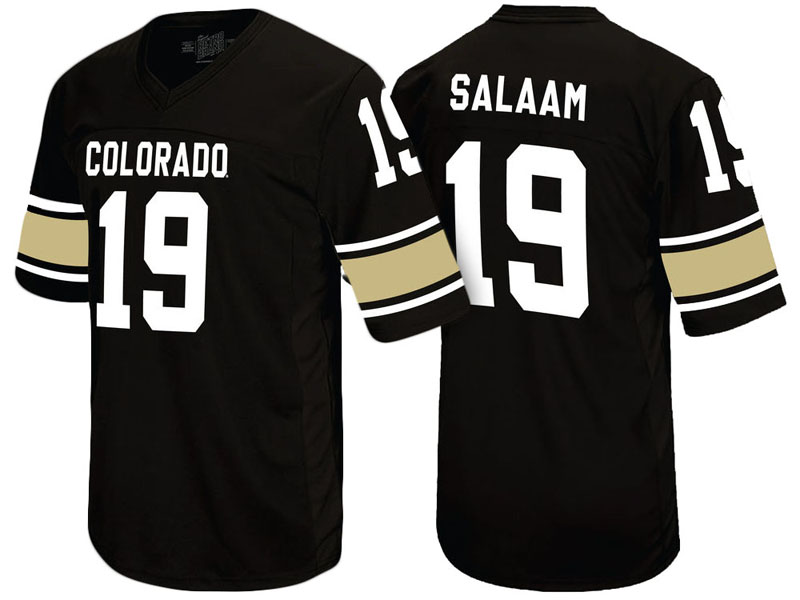 Rashaan Salaam #19 Colorado Buffaloes Black Original Throwback Replica College Football Jersey Rashaan Salaam #19 Colorado Buffaloes Black Original Throwback Replica College Football Jersey