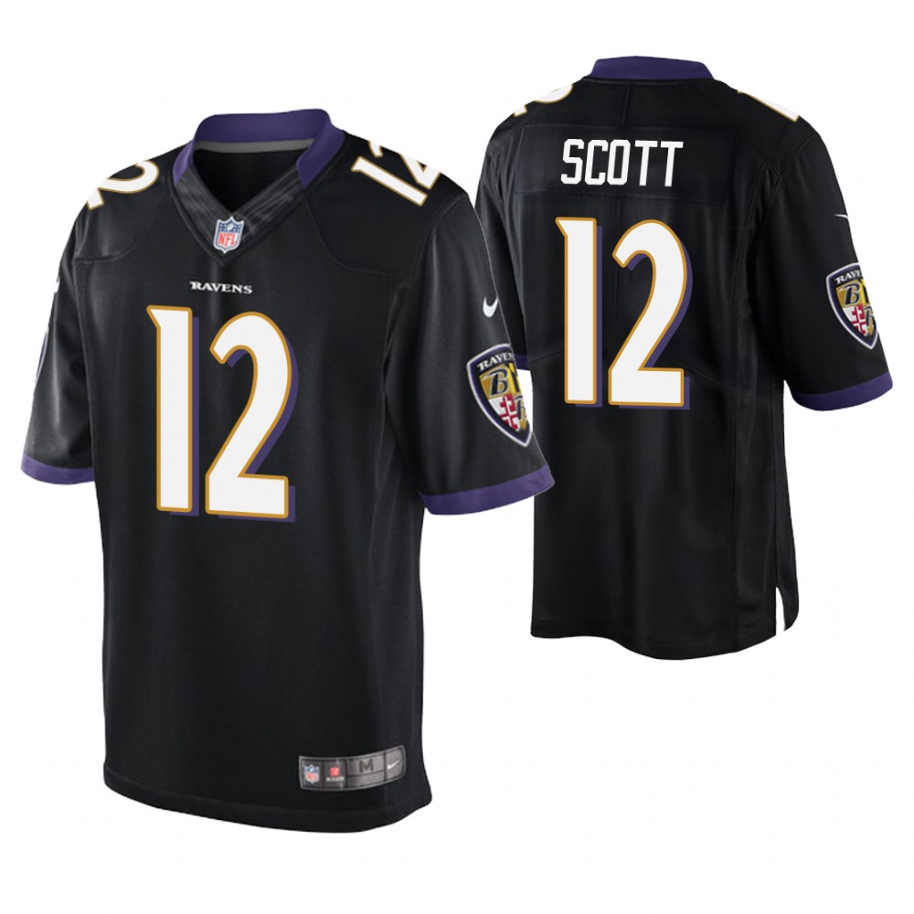Baltimore Ravens #12 Jaleel Scott Black Elite Jersey Baltimore Ravens #12 Jaleel Scott Black Elite Jersey