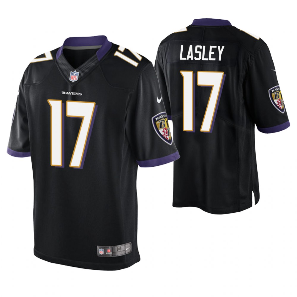 Baltimore Ravens #17 Jordan Lasley Black Elite Jersey