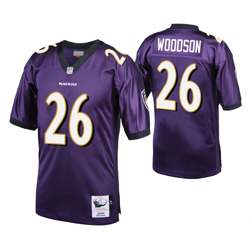 Baltimore Ravens #26 Rod Woodson Purple Vintage Replica Retired Player Jersey