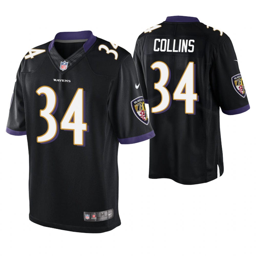 Baltimore Ravens #34 Alex Collins Black Elite Jersey