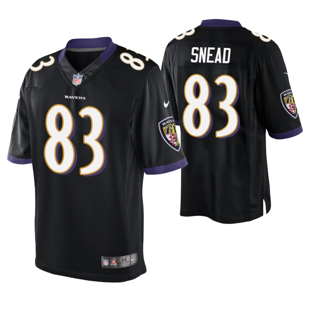 Baltimore Ravens #83 Willie Snead Black Elite Jersey Baltimore Ravens #83 Willie Snead Black Elite Jersey