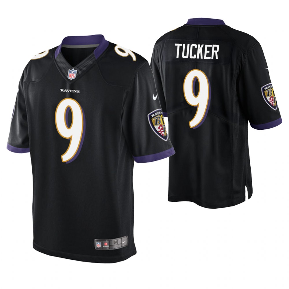Baltimore Ravens #9 Justin Tucker Black Elite Jersey