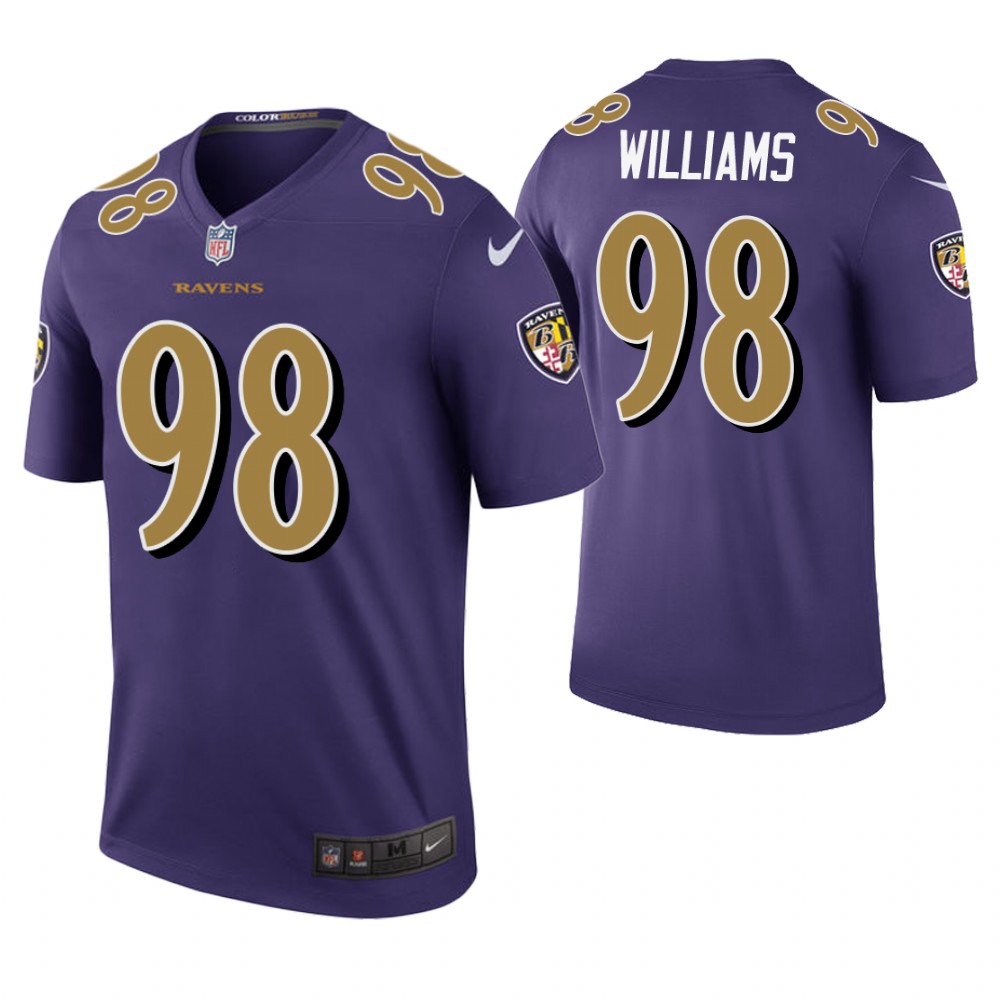 Baltimore Ravens #98 Brandon Williams Purple Color Rush Legend Jersey Baltimore Ravens #98 Brandon Williams Purple Color Rush Legend Jersey