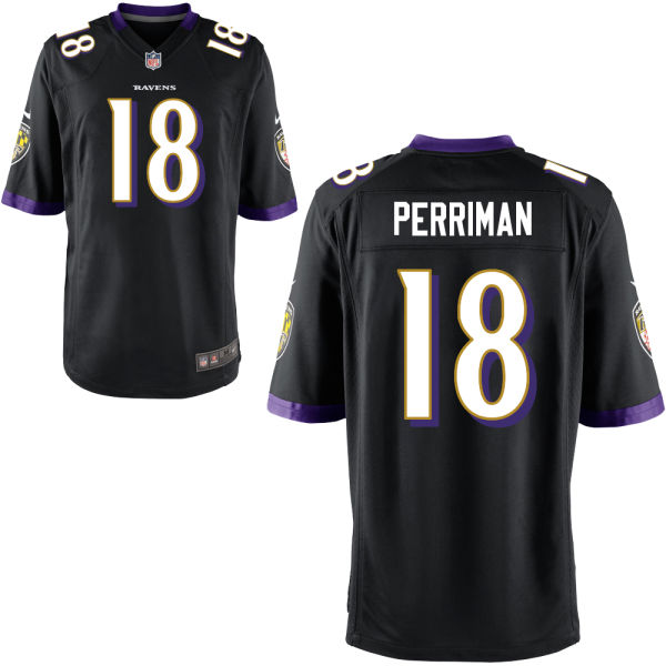 Baltimore Ravens #18 Breshad Perriman Elite Black Jersey