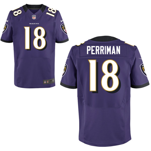 Baltimore Ravens #18 Breshad Perriman Elite Purple Jersey