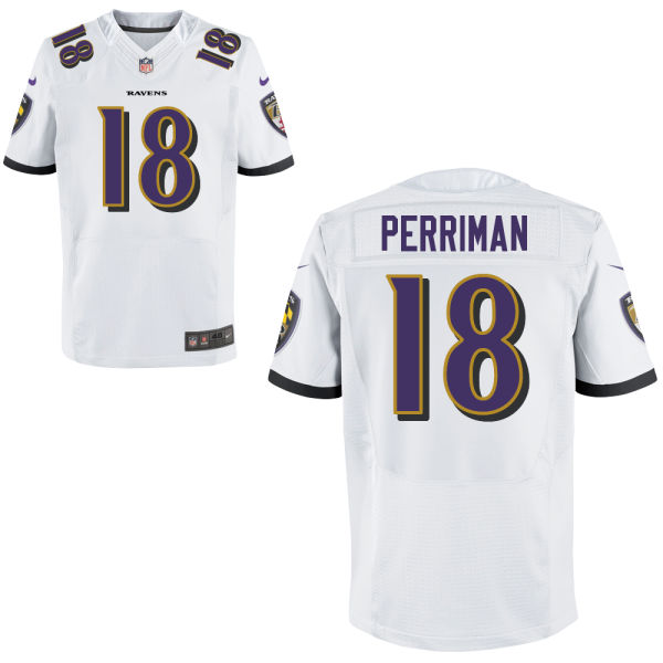 Baltimore Ravens #18 Breshad Perriman Elite White Jersey