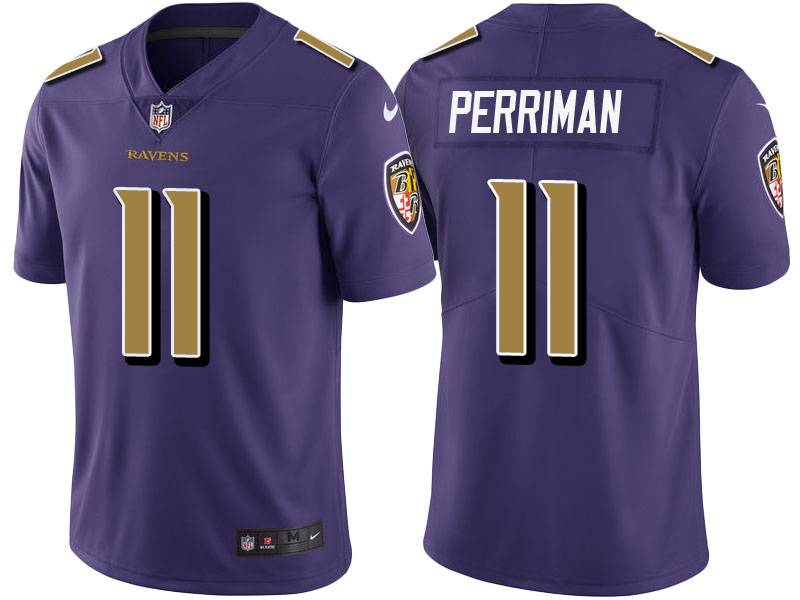 Baltimore Ravens #11 Breshad Perriman Purple Vapor Untouchable Color Rush Limited Jersey