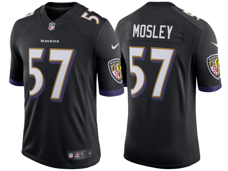 Baltimore Ravens #57 C.J. Mosley Black Speed Machine Limited Player Jersey