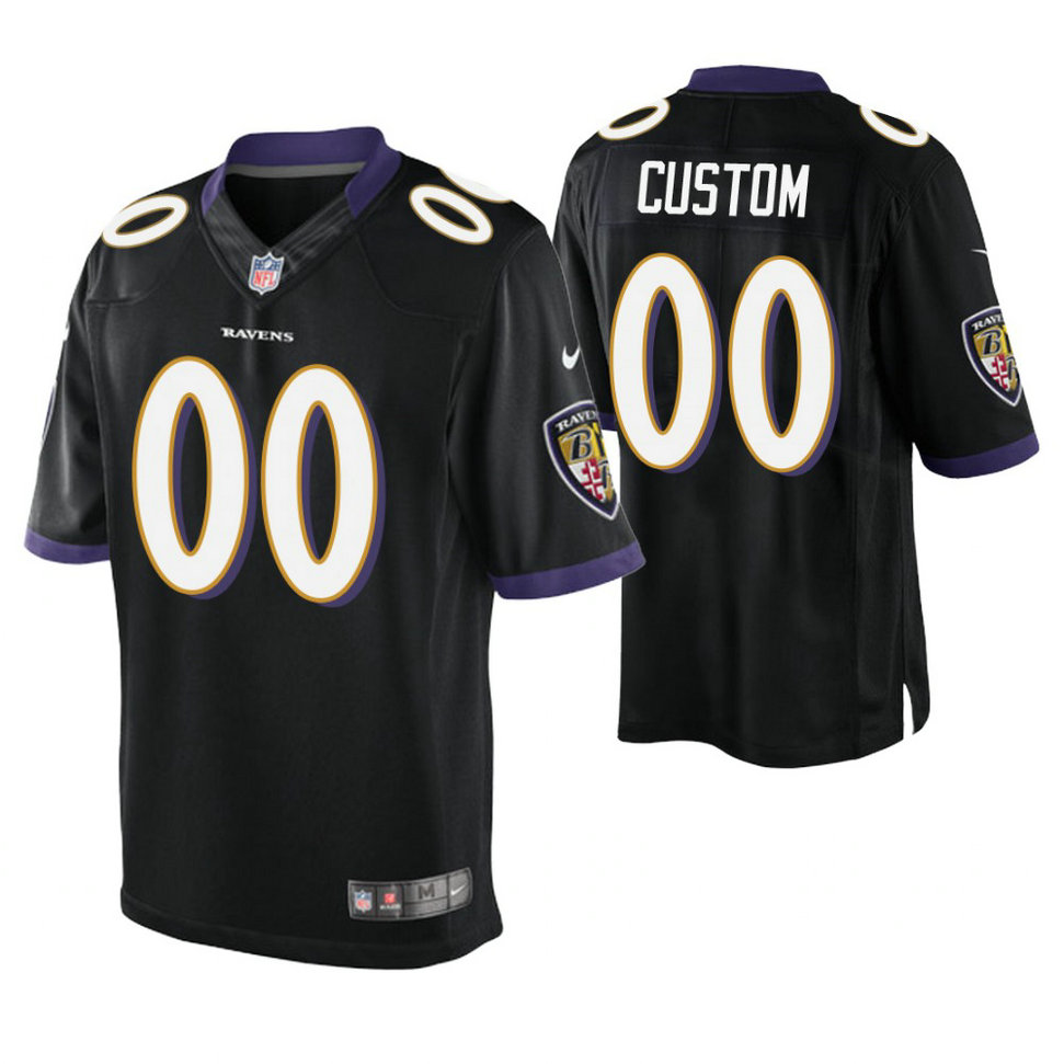 Baltimore Ravens Black Elite Customized Jersey Baltimore Ravens Black Elite Customized Jersey