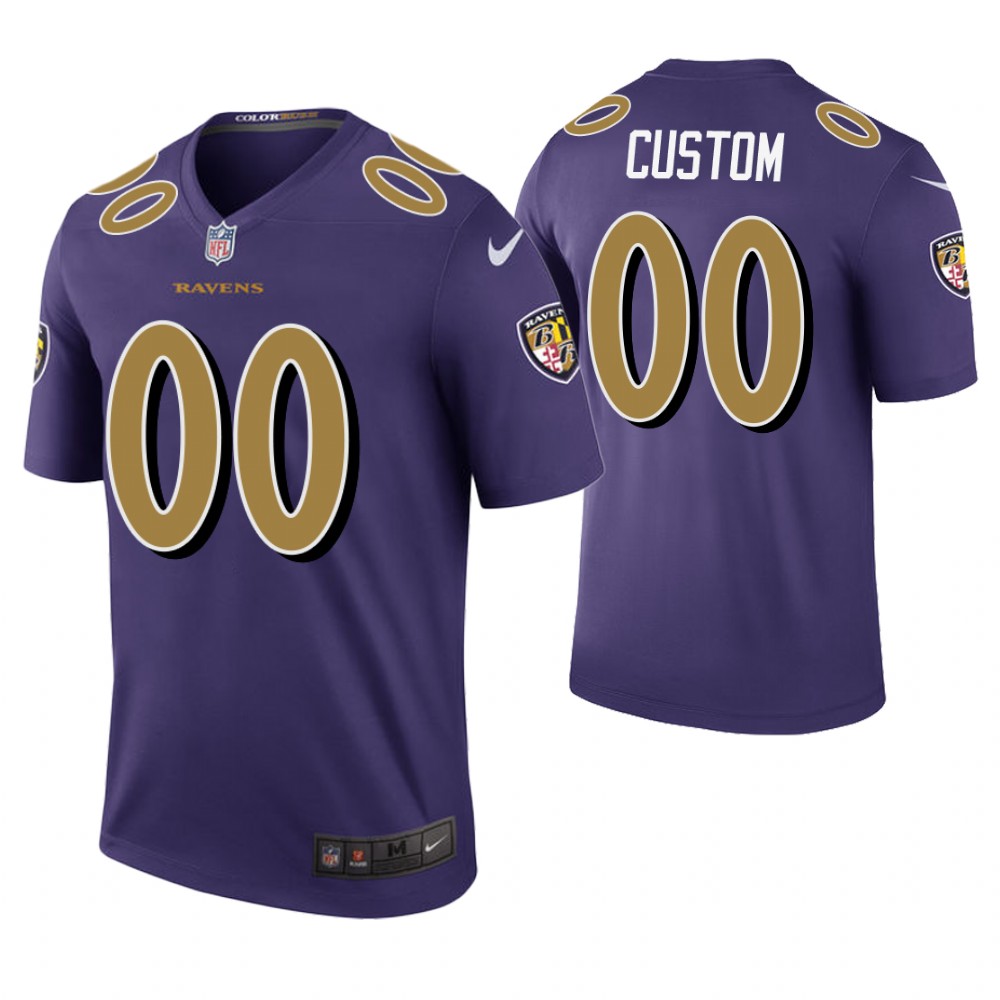 Baltimore Ravens Purple Color Rush Legend Customized Jersey Baltimore Ravens Purple Color Rush Legend Customized Jersey