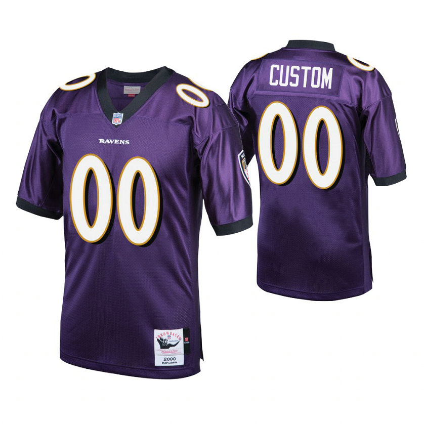 Baltimore Ravens Purple Vintage Replica Customized Jersey Baltimore Ravens Purple Vintage Replica Customized Jersey