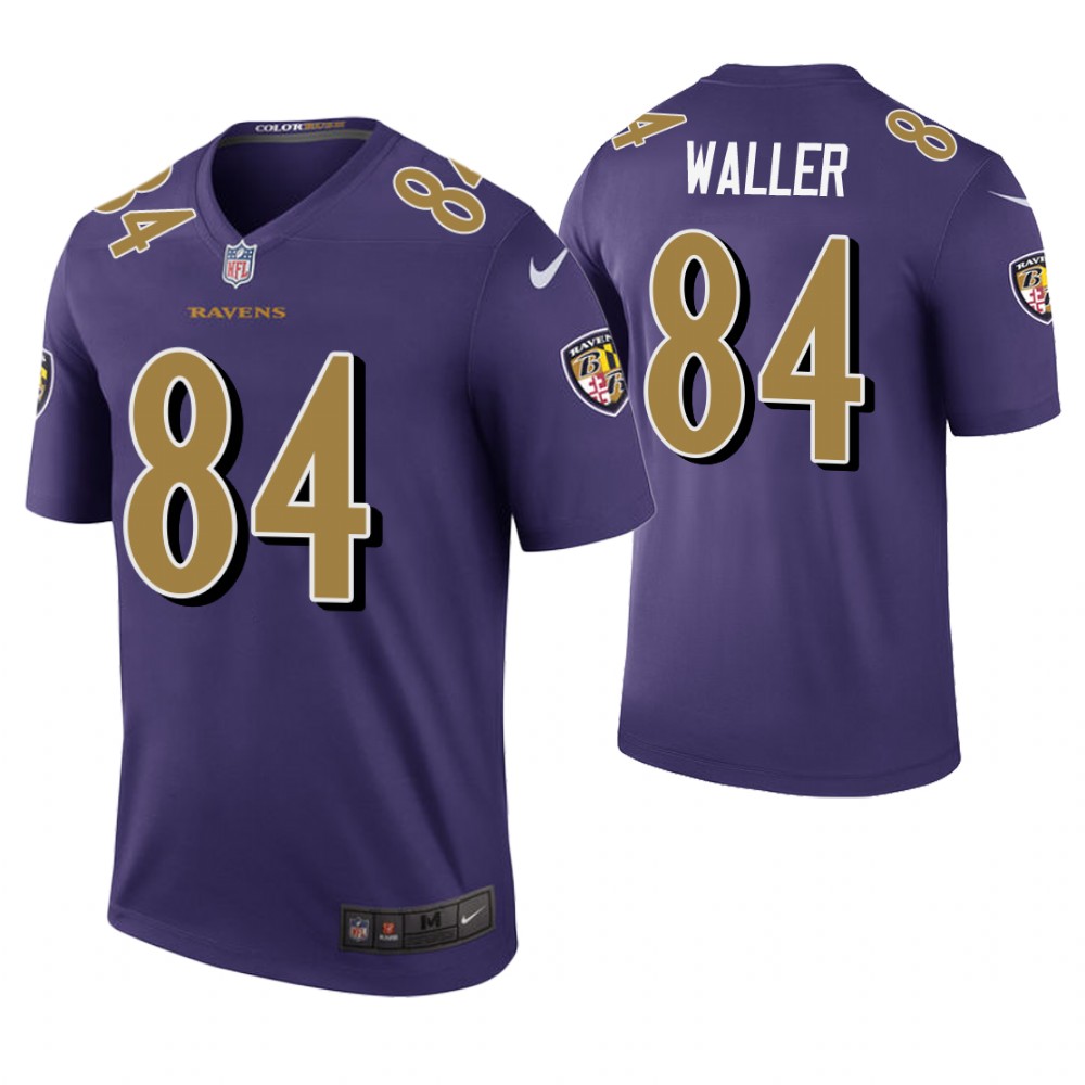 Baltimore Ravens #84 Darren Waller Purple Color Rush Legend Jersey