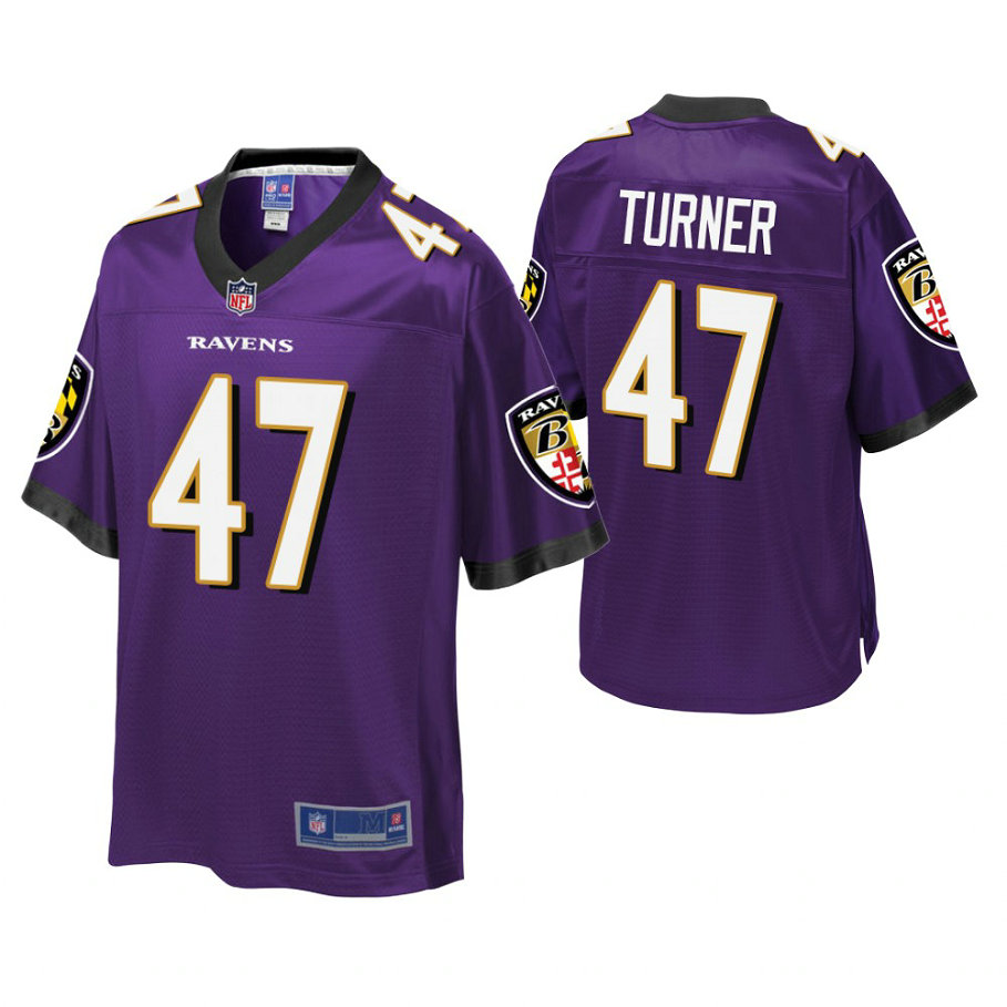 Youth Baltimore Ravens #47 De'Lance Turner Purple Player Pro Line Jersey Youth Baltimore Ravens #47 De'Lance Turner Purple Player Pro Line Jersey