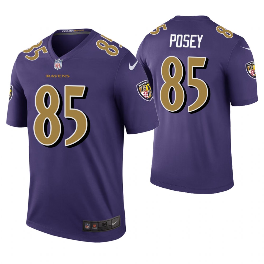 Baltimore Ravens #85 DeVier Posey Purple Color Rush Legend Jersey