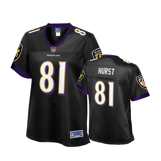 Women Baltimore Ravens 2018 Draft #81 Hayden Hurst Black Alternate Player Pro Line Jersey Women Baltimore Ravens 2018 Draft #81 Hayden Hurst Black Alternate Player Pro Line Jersey