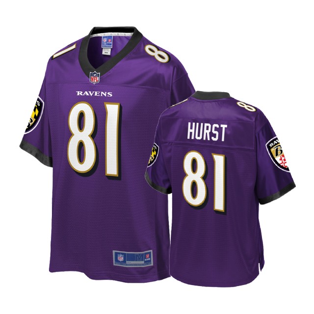Baltimore Ravens 2018 Draft #81 Hayden Hurst Purple Player Pro Line Jersey