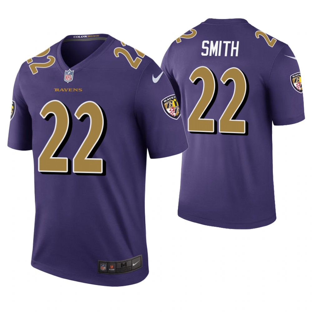 Baltimore Ravens #22 Jimmy Smith Purple Color Rush Legend Jersey Baltimore Ravens #22 Jimmy Smith Purple Color Rush Legend Jersey