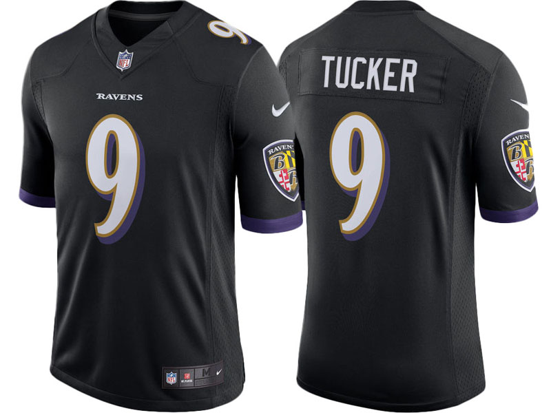 Baltimore Ravens #9 Justin Tucker Black Speed Machine Limited Player Jersey