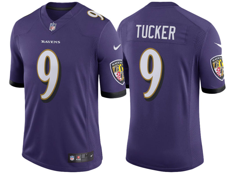 Baltimore Ravens #9 Justin Tucker Purple Speed Machine Limited Player Jersey