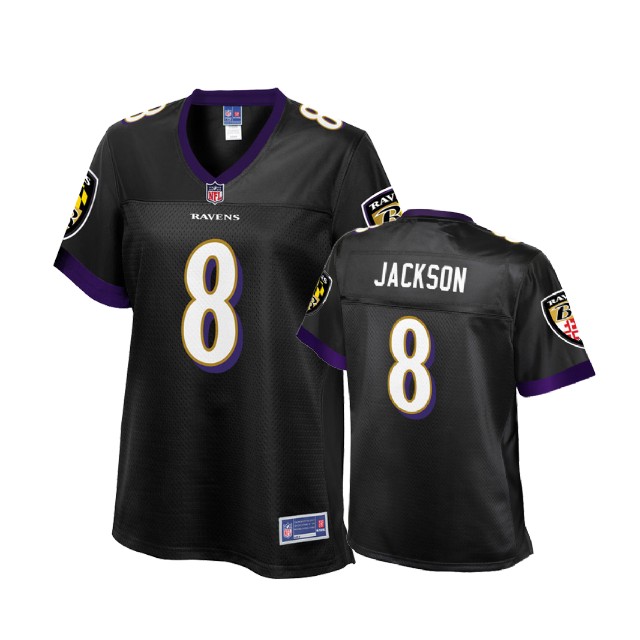 Women Baltimore Ravens #8 Lamar Jackson Black Alternate Player Pro Line Jersey Women Baltimore Ravens #8 Lamar Jackson Black Alternate Player Pro Line Jersey