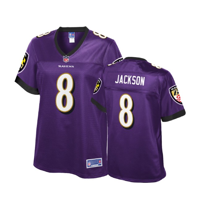 Women Baltimore Ravens #8 Lamar Jackson Purple Player Pro Line Jersey Women Baltimore Ravens #8 Lamar Jackson Purple Player Pro Line Jersey