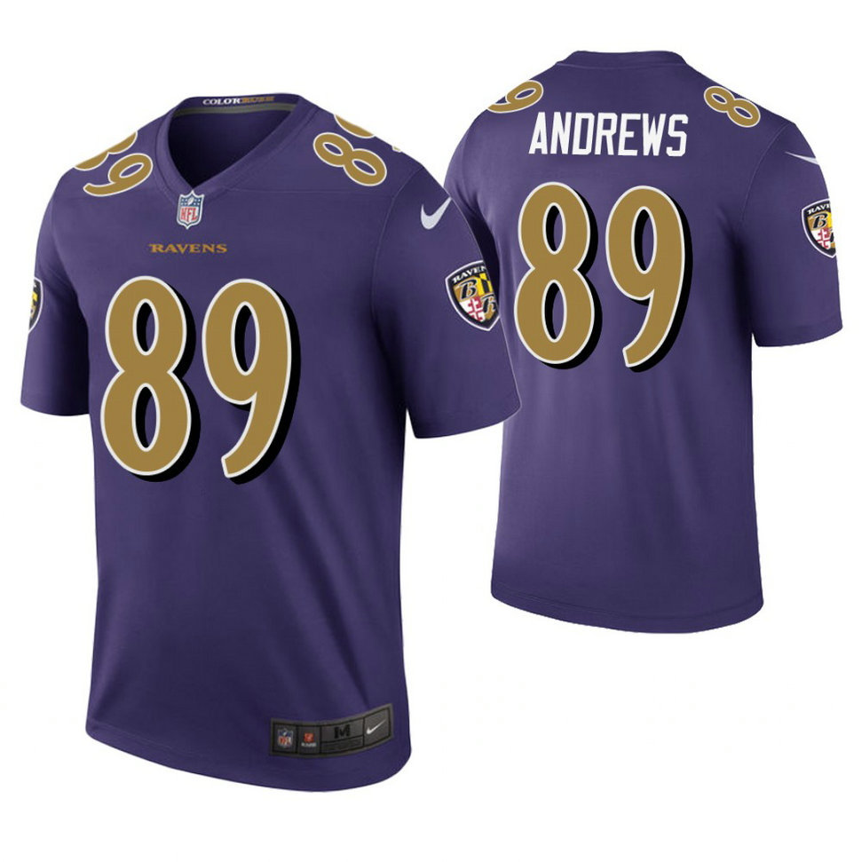 Baltimore Ravens #89 Mark Andrews Purple Color Rush Legend Jersey