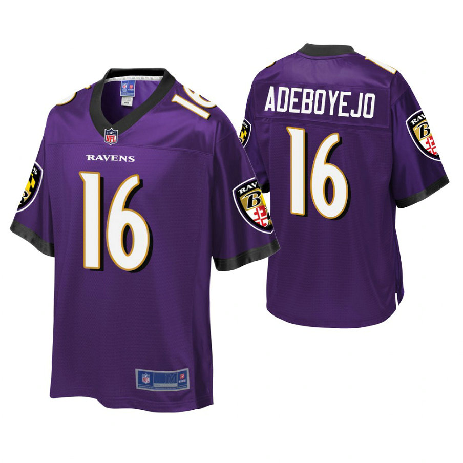 Youth Baltimore Ravens #16 Quincy Adeboyejo Purple Player Pro Line Jersey Youth Baltimore Ravens #16 Quincy Adeboyejo Purple Player Pro Line Jersey
