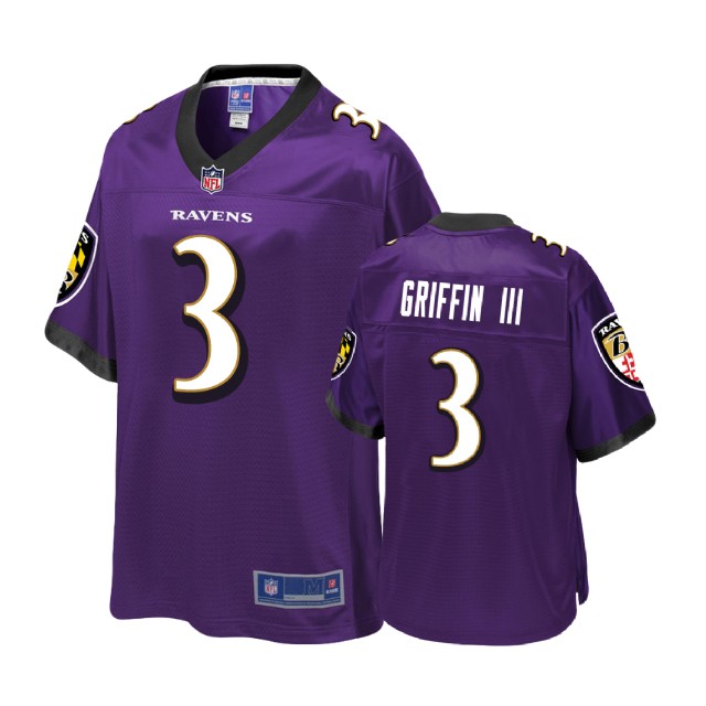 Youth Baltimore Ravens #3 Robert Griffin III Purple Player Jersey