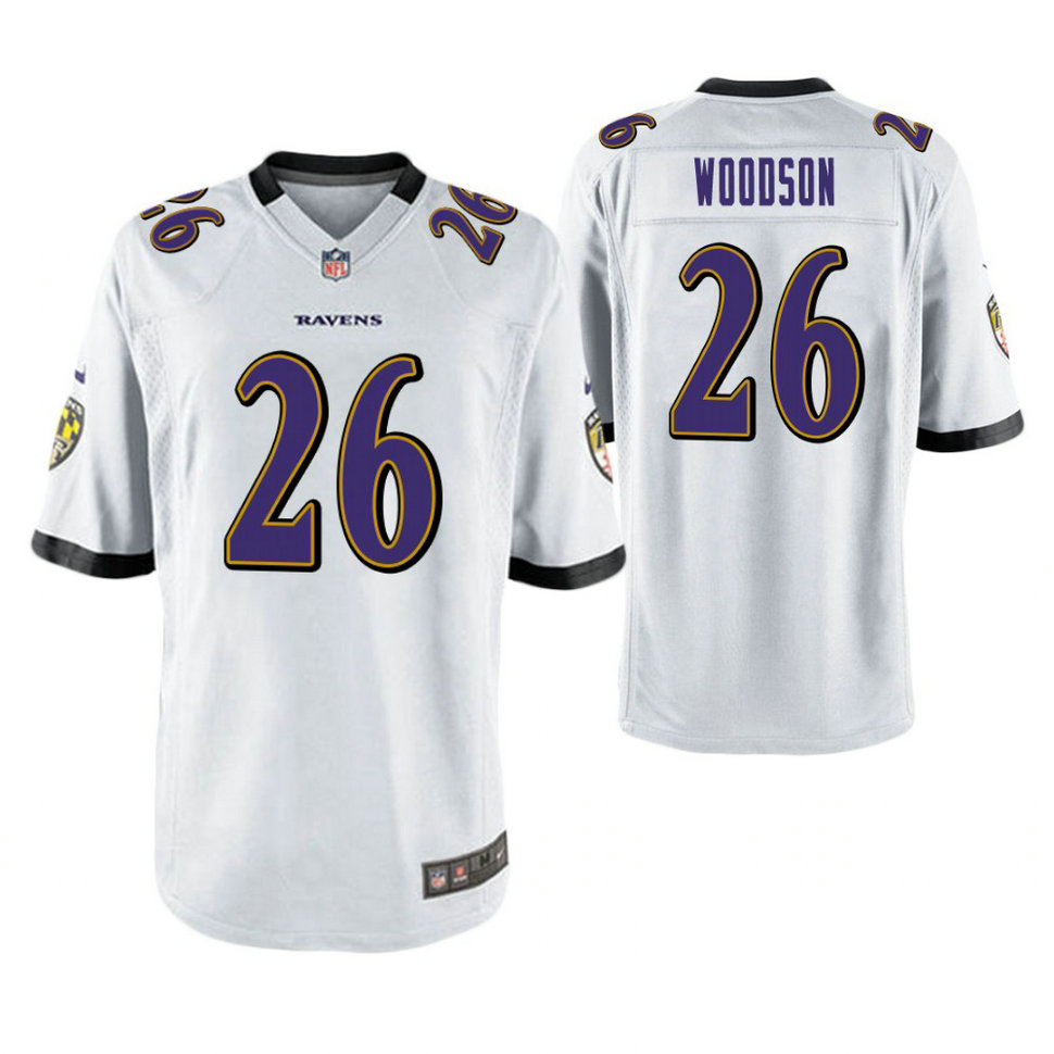 Baltimore Ravens #26 Rod Woodson White Game Retired Player Jersey