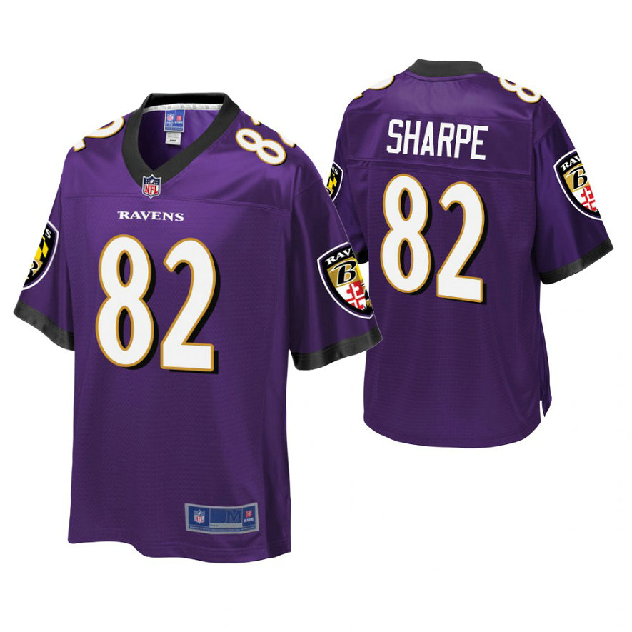 Youth Baltimore Ravens #82 Shannon Sharpe Purple Player Pro Line Jersey