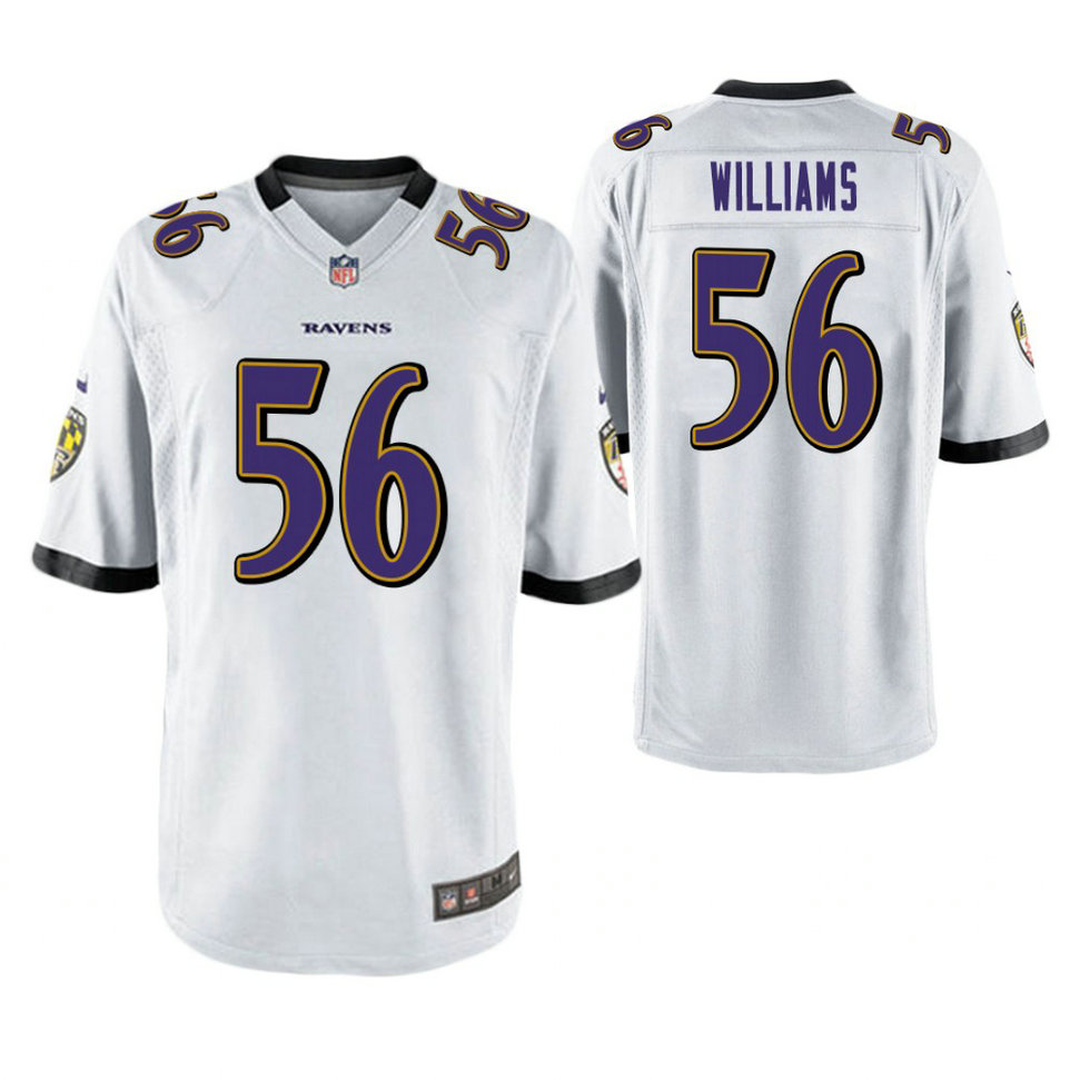 Baltimore Ravens #56 Tim Williams White Game Jersey Baltimore Ravens #56 Tim Williams White Game Jersey