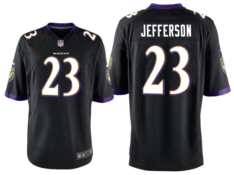 Baltimore Ravens #23 Tony Jefferson Black Game Jersey Baltimore Ravens #23 Tony Jefferson Black Game Jersey