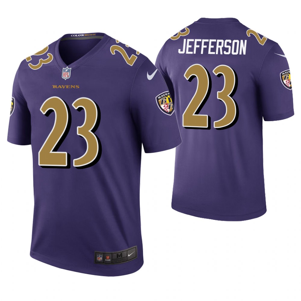 Baltimore Ravens #23 Tony Jefferson Purple Color Rush Legend Jersey