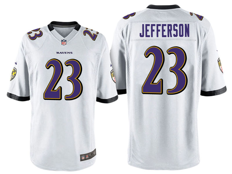Baltimore Ravens #23 Tony Jefferson White Game Jersey Baltimore Ravens #23 Tony Jefferson White Game Jersey