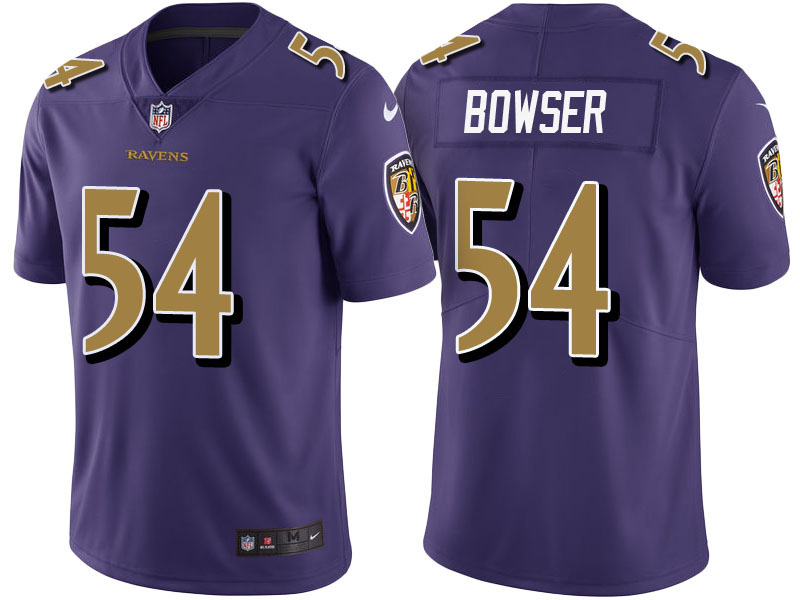Baltimore Ravens #54 Tyus Bowser Purple Vapor Untouchable Color Rush Limited Jersey Baltimore Ravens #54 Tyus Bowser Purple Vapor Untouchable Color Rush Limited Jersey