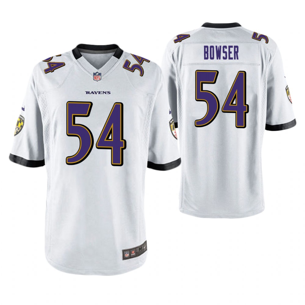 Baltimore Ravens #54 Tyus Bowser White Game Jersey Baltimore Ravens #54 Tyus Bowser White Game Jersey