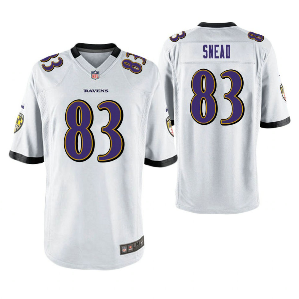 Baltimore Ravens #83 Willie Snead White Game Jersey Baltimore Ravens #83 Willie Snead White Game Jersey